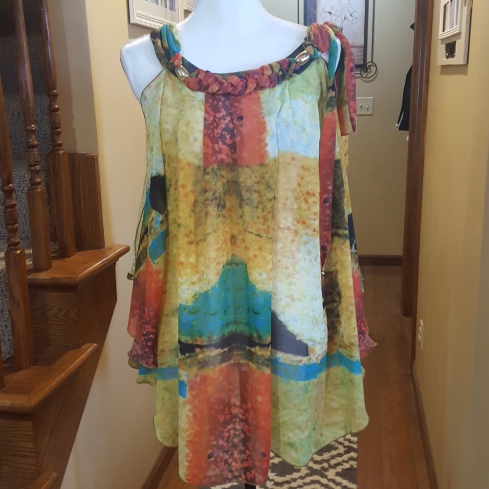 Madison Paige sheer blouse